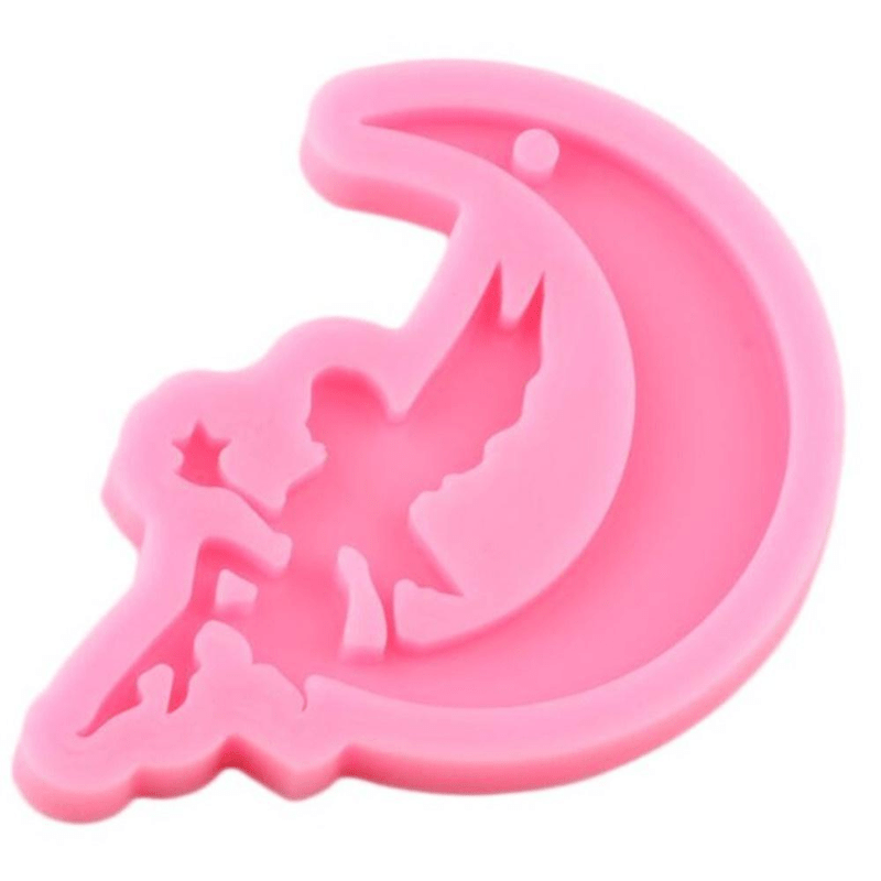 Create beautiful accessories and crafts with the 1pc Shimmering Moon & Fairy Angel Cat Paw Silicone Mold. This versatile mold can be used to make DIY epoxy resin keychains, necklaces, jewelry pendants, and polymer clay crafts. It is also food-safe