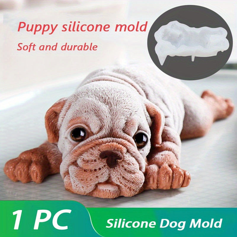 Silicone Mold for Cute Dog-Shaped Mousse Cake, 3D Shar Pei Mold for Ice Cream and Pudding, Perfect for Chilling and Decorating Fondant Bombs