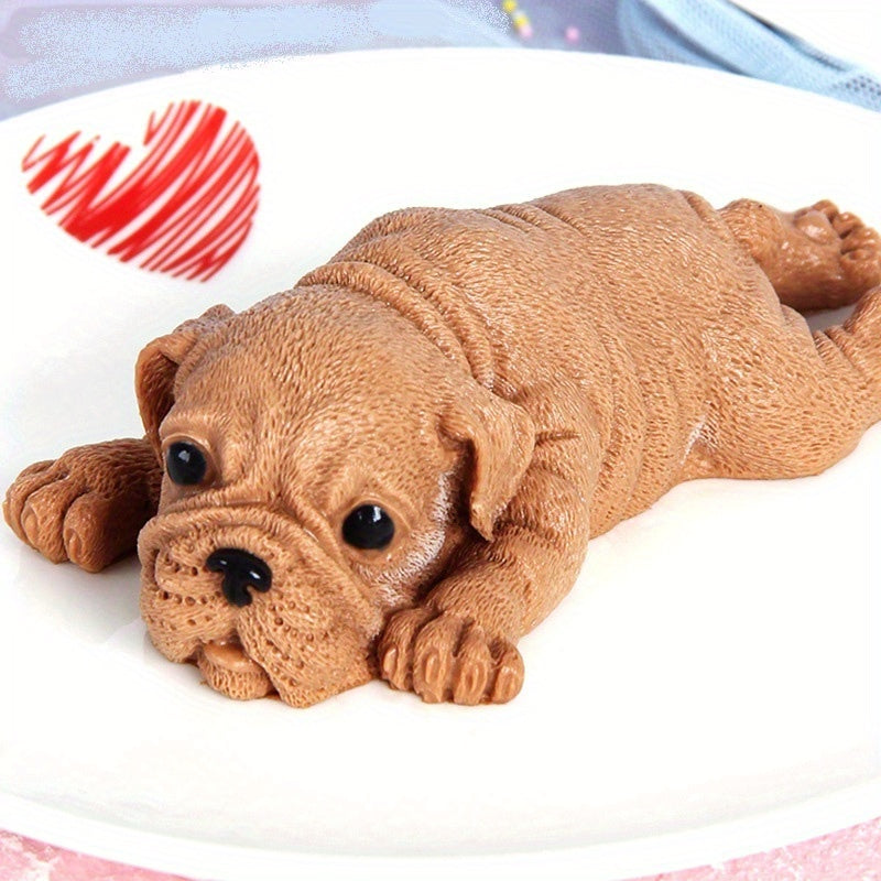 Silicone Mold for Cute Dog-Shaped Mousse Cake, 3D Shar Pei Mold for Ice Cream and Pudding, Perfect for Chilling and Decorating Fondant Bombs