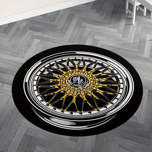 Upgrade your living space with the opulent Coastal Retrofit Round Mat. Crafted from 100% Crystal Velvet and featuring a luxurious 6mm thickness, this mat is both stylish and comfortable. The non-slip backing ensures stability, while the elegant Golden