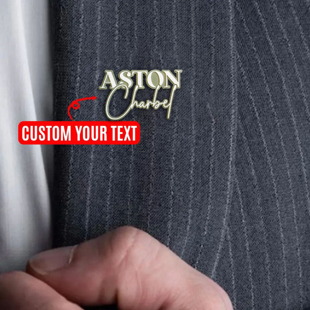 Customize your own 1PC Personalized Nameplate Brooch for a unique and thoughtful gift idea. This custom unisex jacket badge can feature the recipient's name, making it the perfect gift for a family member or significant other. Ideal for Mother's Day