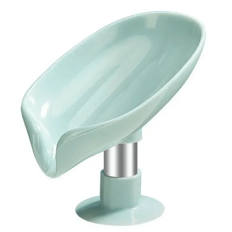 Luxury wall-mounted soap dish with suction cup.