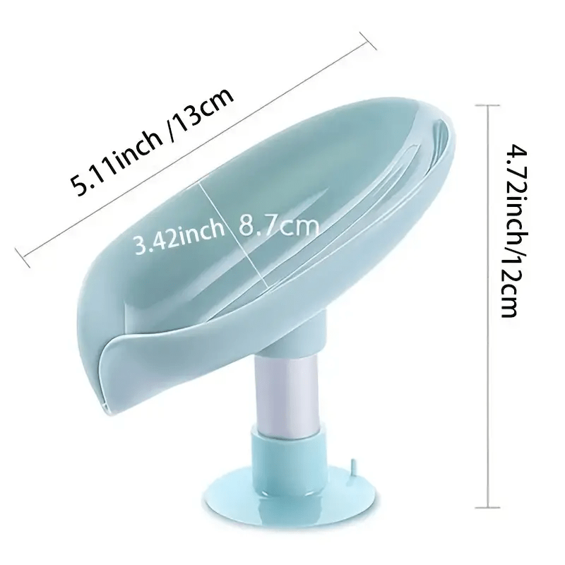 Luxury wall-mounted soap dish with suction cup.