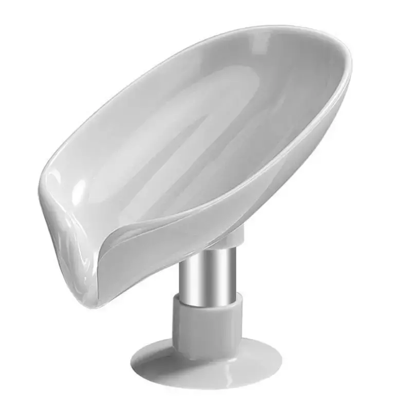 Luxury wall-mounted soap dish with suction cup.