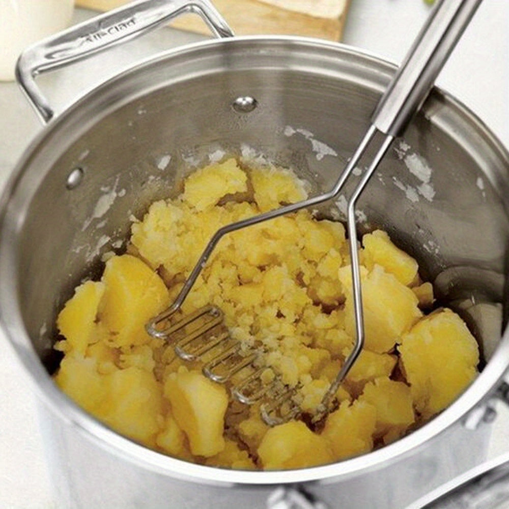 Wave Potato Masher crafted from sturdy stainless steel - A Reliable Kitchen Tool for Flawless Mashed Potatoes