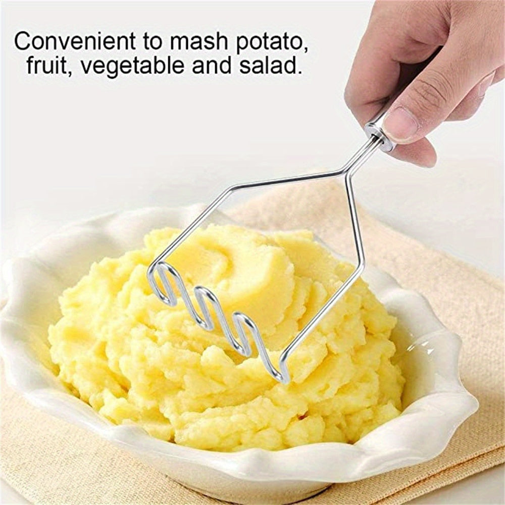 Wave Potato Masher crafted from sturdy stainless steel - A Reliable Kitchen Tool for Flawless Mashed Potatoes