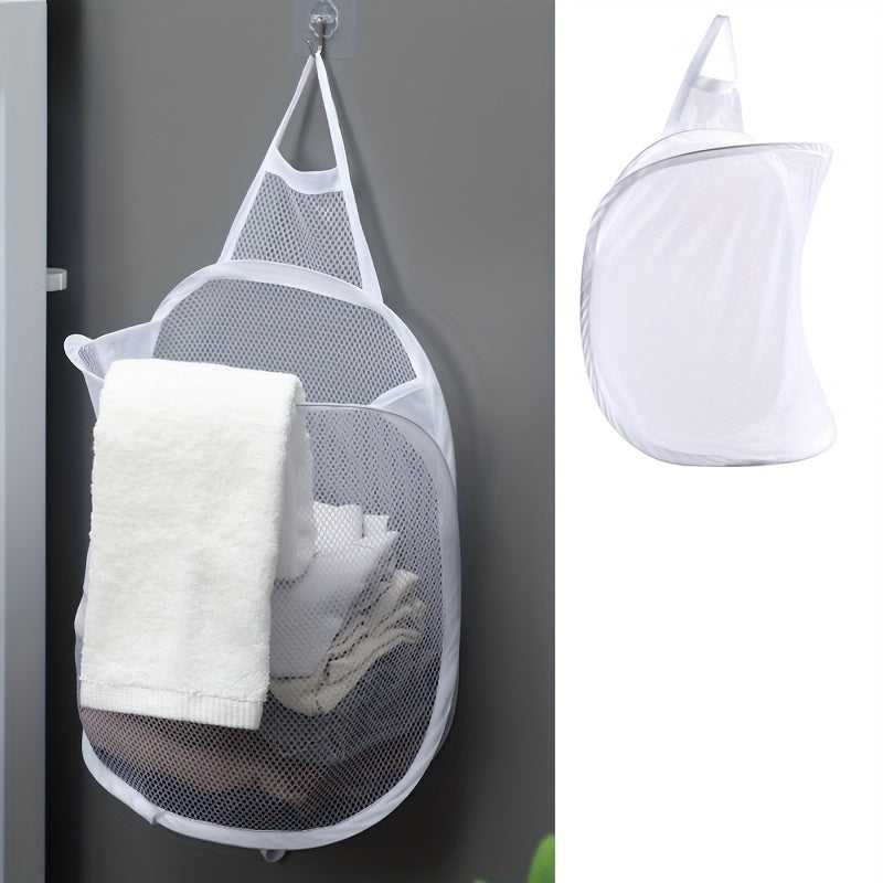 Convenient Foldable Laundry Hamper - Perfect for Small Spaces! Hang on Wall for Easy Storage in Bathroom, Bedroom, Living Room, or Dorm. A Versatile and Stylish Home Organization Solution for Laundry Needs