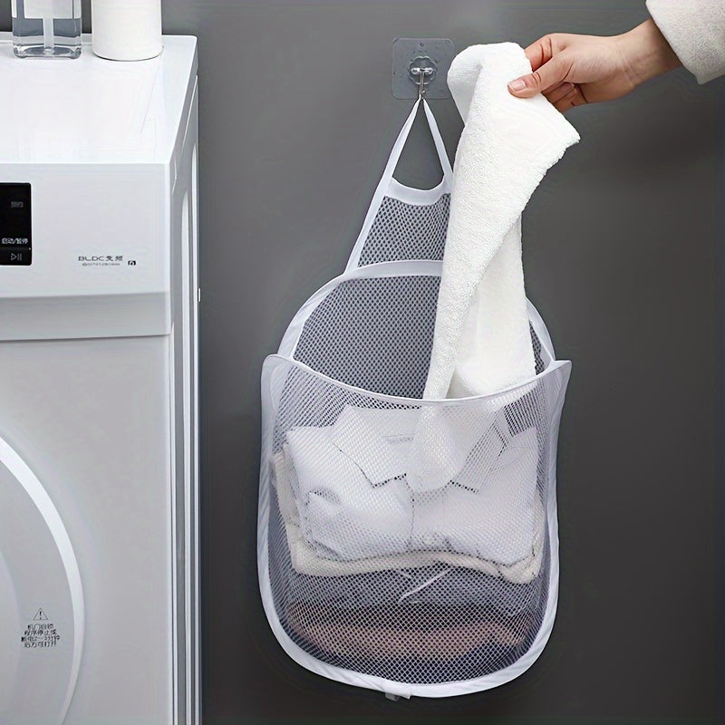 Convenient Foldable Laundry Hamper - Perfect for Small Spaces! Hang on Wall for Easy Storage in Bathroom, Bedroom, Living Room, or Dorm. A Versatile and Stylish Home Organization Solution for Laundry Needs