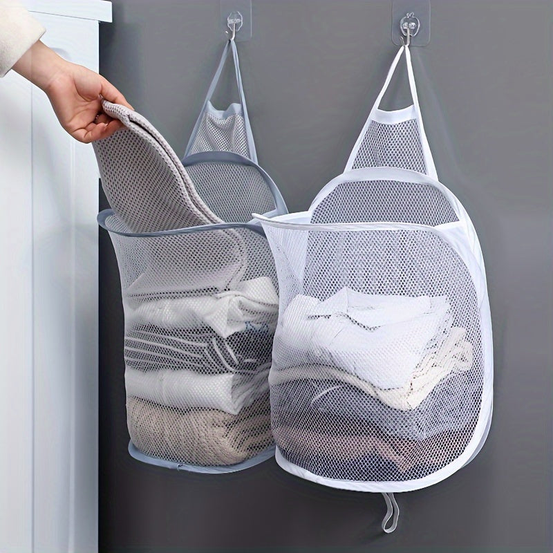 Convenient Foldable Laundry Hamper - Perfect for Small Spaces! Hang on Wall for Easy Storage in Bathroom, Bedroom, Living Room, or Dorm. A Versatile and Stylish Home Organization Solution for Laundry Needs