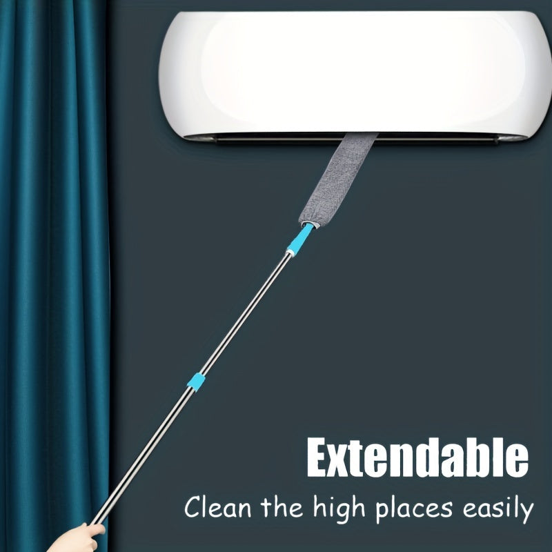 Microfiber Dusting Brush Set with Extendable Rod - Ideal for Cleaning Sofas, Beds, and Furniture Bottoms. Washable and Versatile, Suitable for Dry or Wet Use. No Batteries Needed - Perfect Dust Cleaner for Your Home.