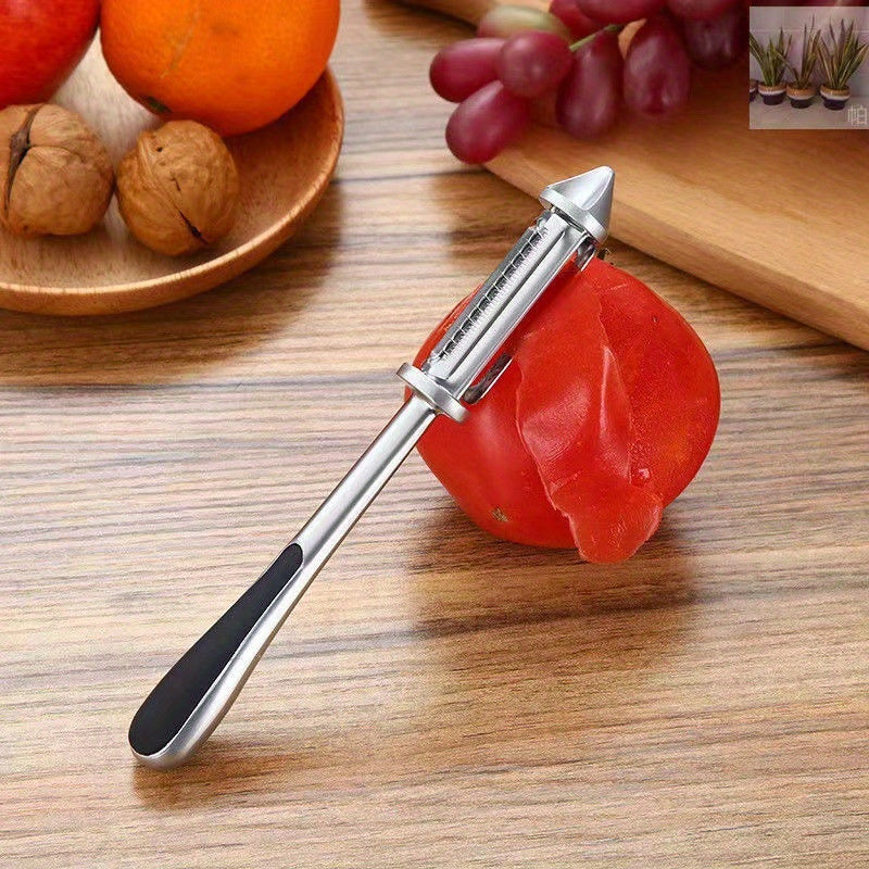 Set of 2 Stainless Steel Peelers - Versatile 5-in-1 Peeler for Vegetables & Fruits with Bottle Opener - Ideal Tool for Peeling Carrots, Zucchini, Cucumbers, Potatoes - Must-Have Kitchen Accessory