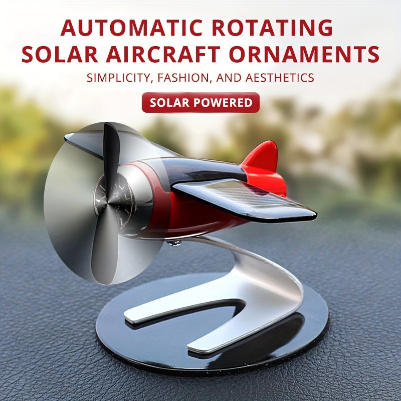 Premium solar powered rotating aircraft decorations ideal for car dashboard and interior decoration, gifts for car enthusiasts. Perfect Valentine's Day gift, can be used as aromatherapy