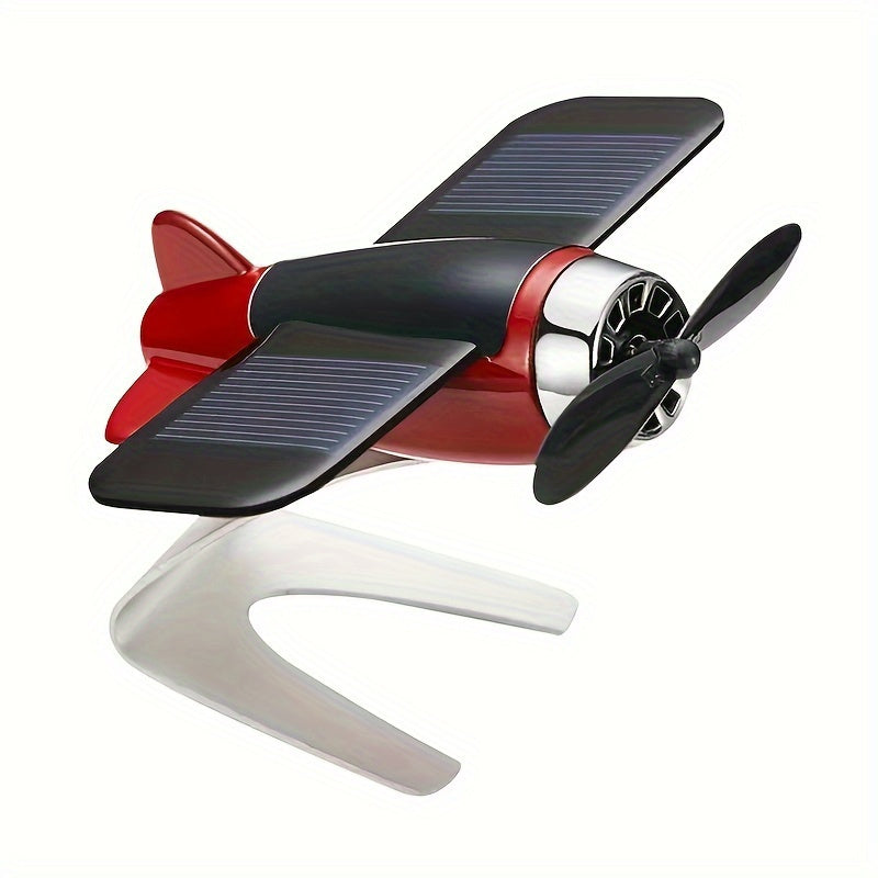 Premium solar powered rotating aircraft decorations ideal for car dashboard and interior decoration, gifts for car enthusiasts. Perfect Valentine's Day gift, can be used as aromatherapy