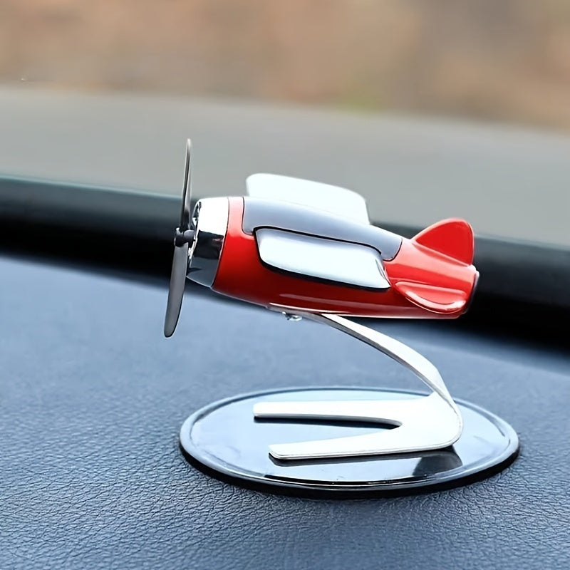 Premium solar powered rotating aircraft decorations ideal for car dashboard and interior decoration, gifts for car enthusiasts. Perfect Valentine's Day gift, can be used as aromatherapy