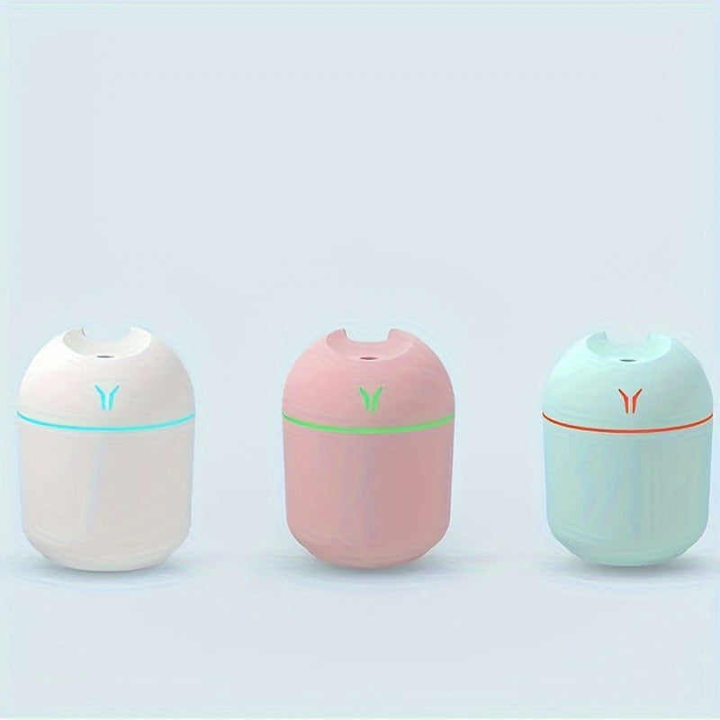 USB-powered humidifier & aroma diffuser with night light - ideal for home, car, and plant care, purifying air with cold mist.