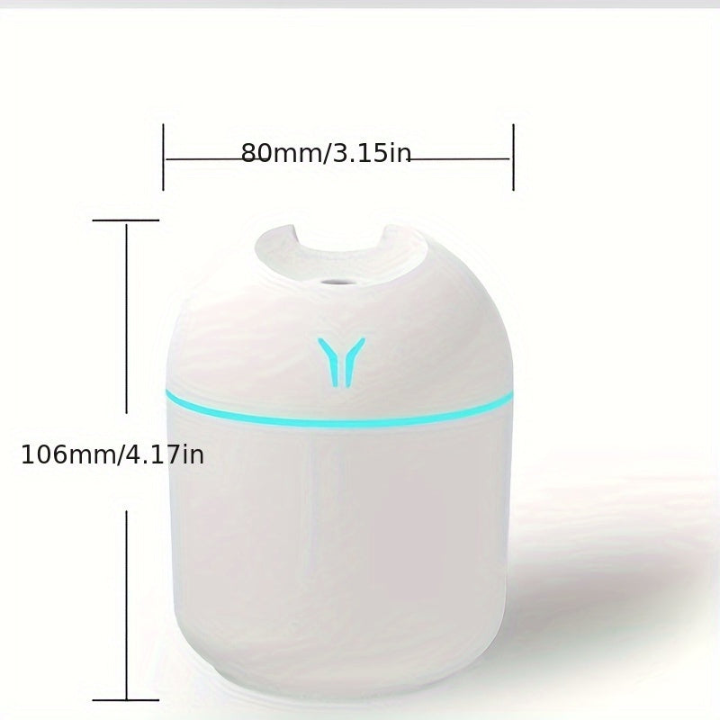 USB-powered humidifier & aroma diffuser with night light - ideal for home, car, and plant care, purifying air with cold mist.