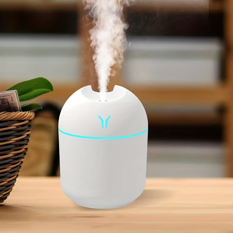 USB-powered humidifier & aroma diffuser with night light - ideal for home, car, and plant care, purifying air with cold mist.