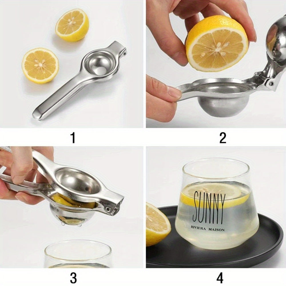 Bestselling Stainless Steel Manual Juicer - Perfect for Juicing Lemons and Oranges, Essential Kitchen Tool, Size: 19.99cm x 5.0cm