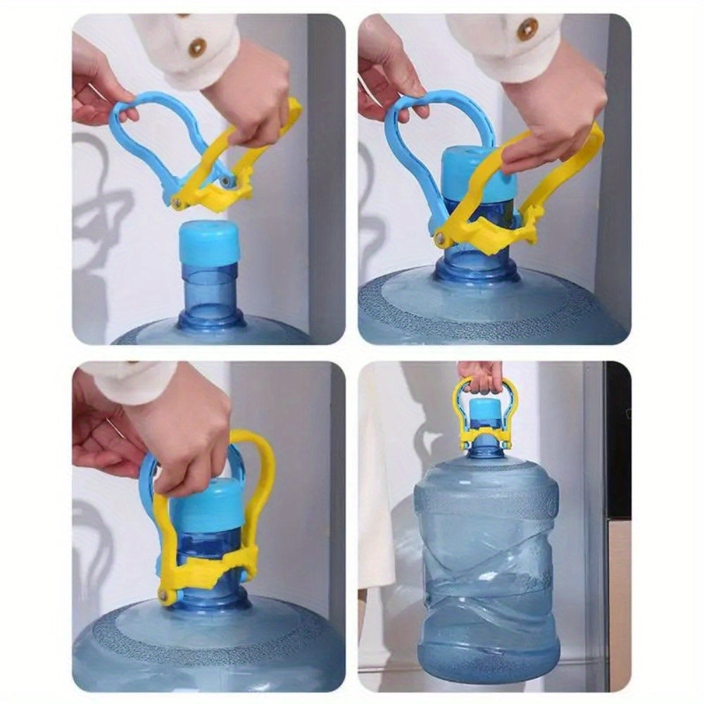 1PC Portable Water Jug Transport Holder Tool with Wheels, featuring a Durable Non-Electric Pail Lifting Handle Device and Energy-Saving Bucket Carrier for Effortless Carrying - Holds 18.93 Liters of water