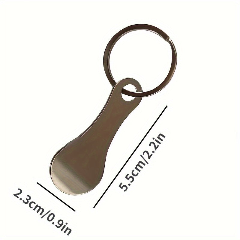 [Bestseller] Convenient Stainless Steel Shopping Cart Token Key Ring - Durable Design with Secure Clip for Effortless Supermarket Entry, No Batteries Needed