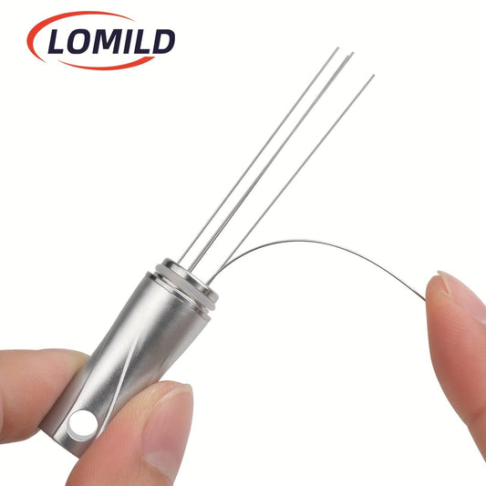 Enhance your coffee experience with the LOMILD Hexagon Espresso Stirrer - a 5-needle, 0.4mm coffee powder blender made of durable aluminum and stainless steel, designed for baristas.