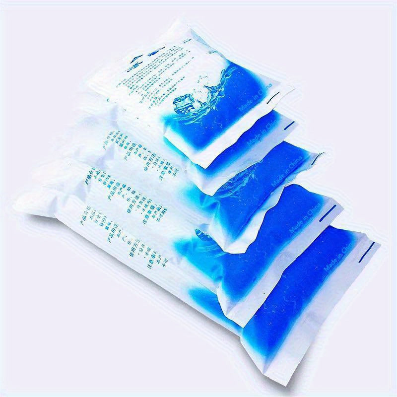 Set of 10 Reusable Ice Packs for Coolers - Waterproof Gel Bags Filled with Water for Keeping Food & Drinks Fresh, Ideal for Outdoor Camping & Picnics, Chilling Beverages, Cold Therapy, and Dry Ice Alternative