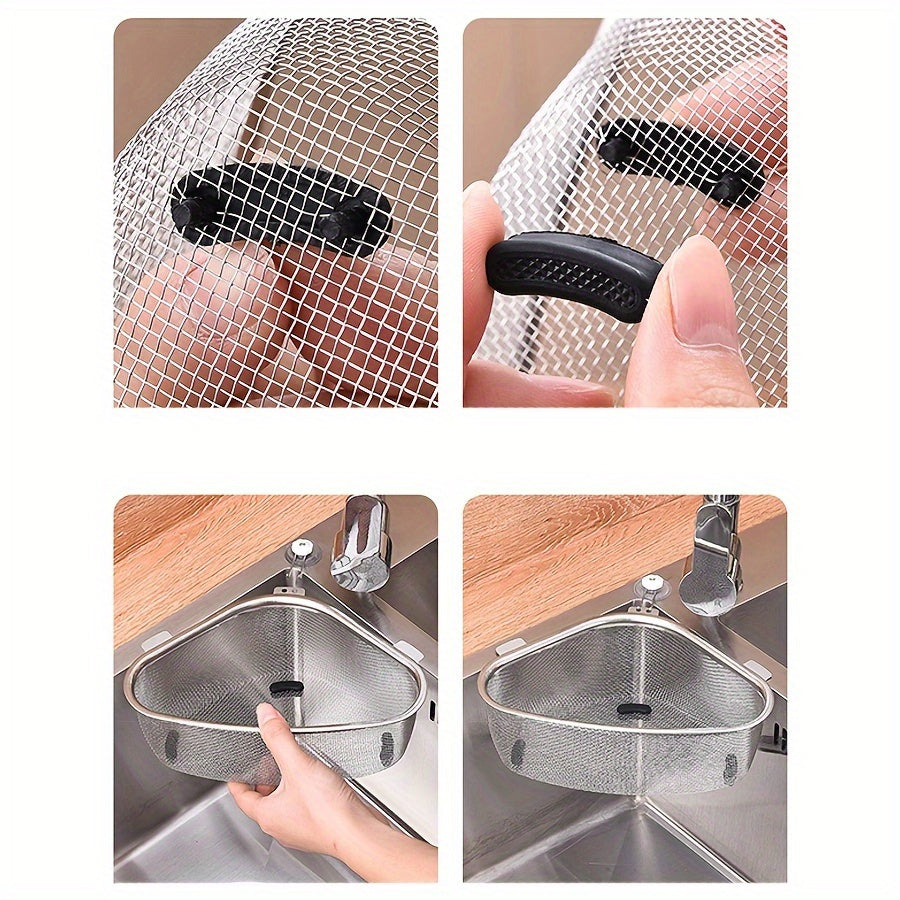 [Top Pick] Stainless Steel Sink Basket - Kitchen Drain Shelf with Strainers - Sink Storage Holder (1 piece)