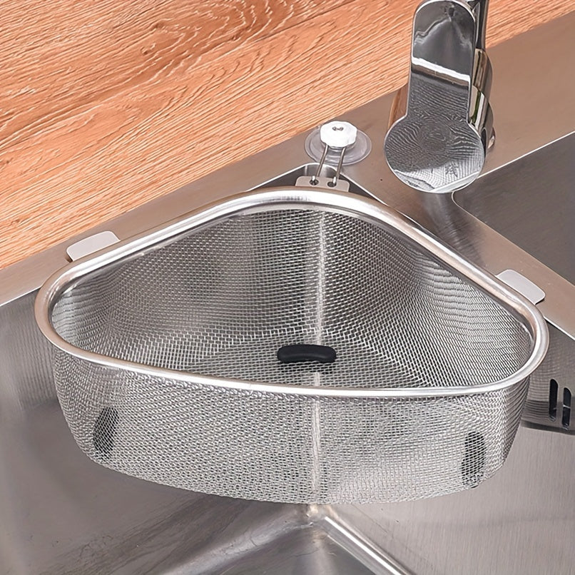 [Top Pick] Stainless Steel Sink Basket - Kitchen Drain Shelf with Strainers - Sink Storage Holder (1 piece)