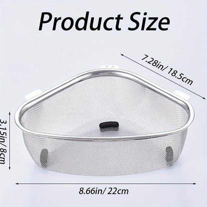 [Top Pick] Stainless Steel Sink Basket - Kitchen Drain Shelf with Strainers - Sink Storage Holder (1 piece)