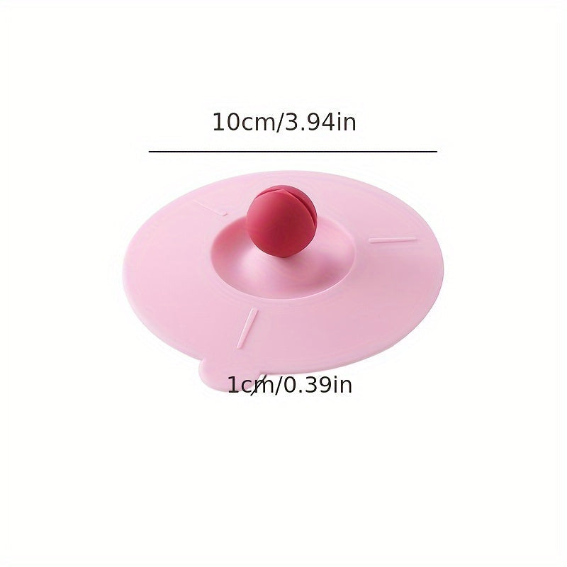 1pc Food Grade Silicone Cup Lids, Plastic Mug Covers with Anti-Dust Leak-Proof Seal and Airtight Drink Cup Caps for Hot and Cold Beverages