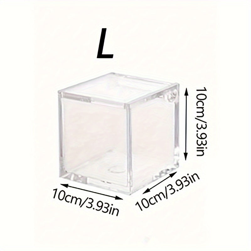 1pc Acrylic Coffee Pod Storage Box with Flip Top Lid - Transparent Dustproof Organizer for Capsules