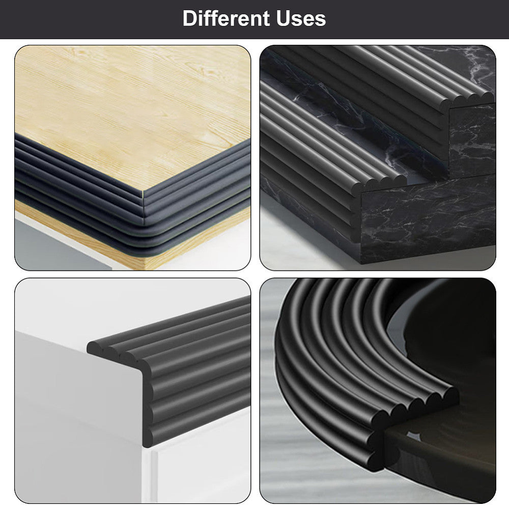 2.3 yards of soft and strong adhesive cover with comfort corners for stairs and steps, 81mm wide, designed for Black Acrylic Bunk Bed Ladder Pads.