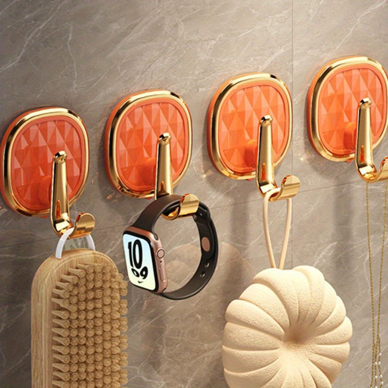 No-trace adhesive hooks for hanging schoolbags, clothes, keys, and kitchen items.