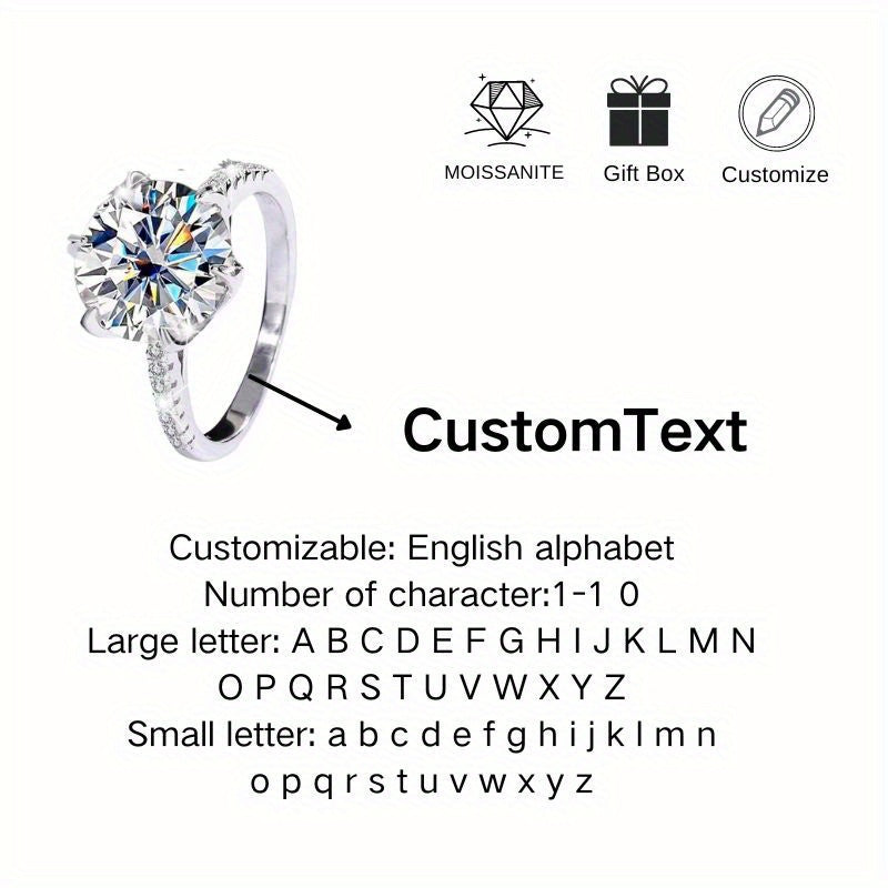 Customize your own 5/10ct Moissanite Ring with 925 Sterling Silver and 18K Golden Plating. This elegant piece features a bohemian and minimalist design, making it perfect for evening parties and weddings. Comes with a certificate of authenticity and a