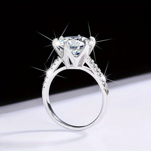 Customize your own 5/10ct Moissanite Ring with 925 Sterling Silver and 18K Golden Plating. This elegant piece features a bohemian and minimalist design, making it perfect for evening parties and weddings. Comes with a certificate of authenticity and a