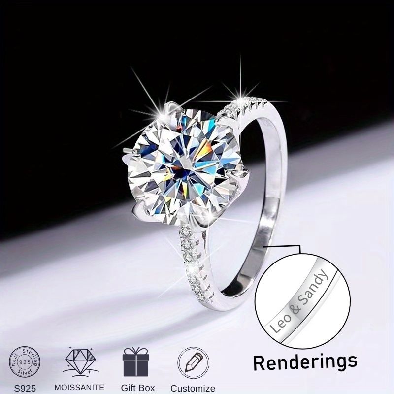 Customize your own 5/10ct Moissanite Ring with 925 Sterling Silver and 18K Golden Plating. This elegant piece features a bohemian and minimalist design, making it perfect for evening parties and weddings. Comes with a certificate of authenticity and a