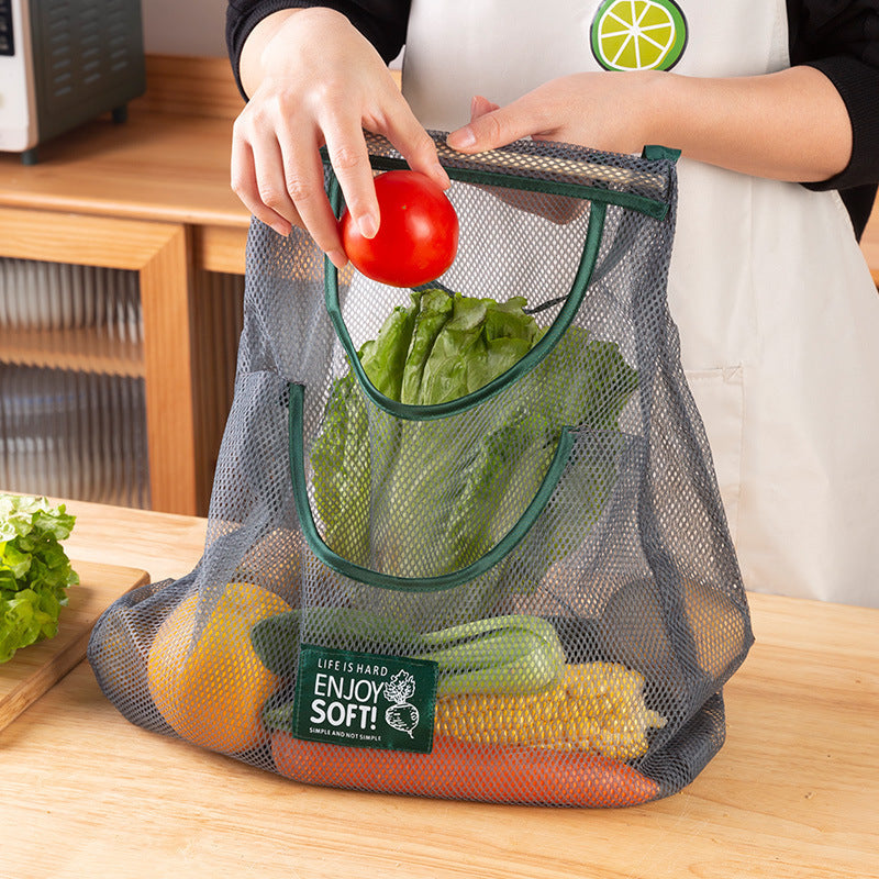 Flexible Mesh Bag for Kitchen Storage - Convenient Wall-Mounted Organizer for Fruits, Vegetables & More | Maximizes Space in Your Kitchen