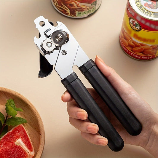 Powerful 3-in-1 Can Opener - Versatile Jar & Bottle Opener for Those with Weak Hands or Seniors - Perfect for Home, Kitchen, and Restaurant - Must-Have Kitchen Tool