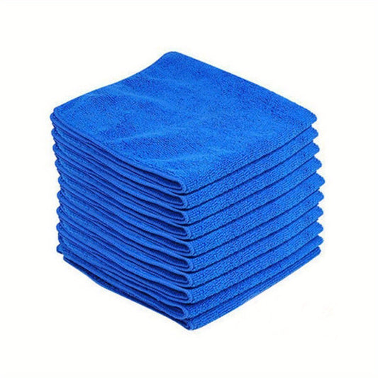 10-Pack of soft, durable microfiber cloths for home, car, eye care, lens cleaning, and auto detailing.