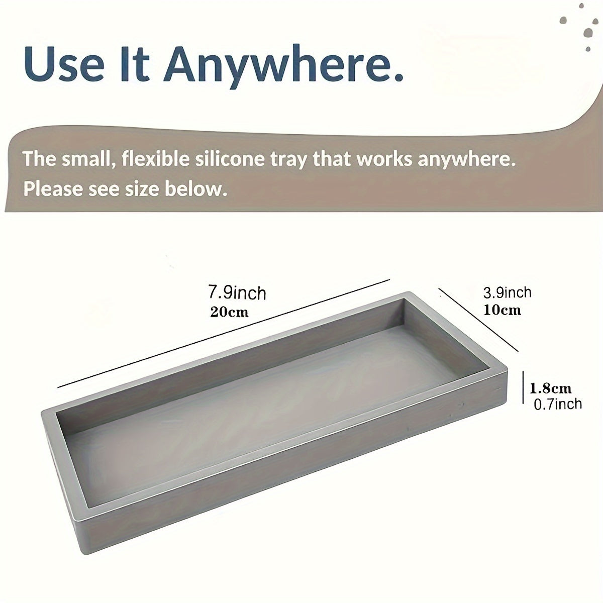 Elegant silicone tray for organizing bathroom essentials, jewelry, and decor, perfect for Christmas or Halloween gifting.