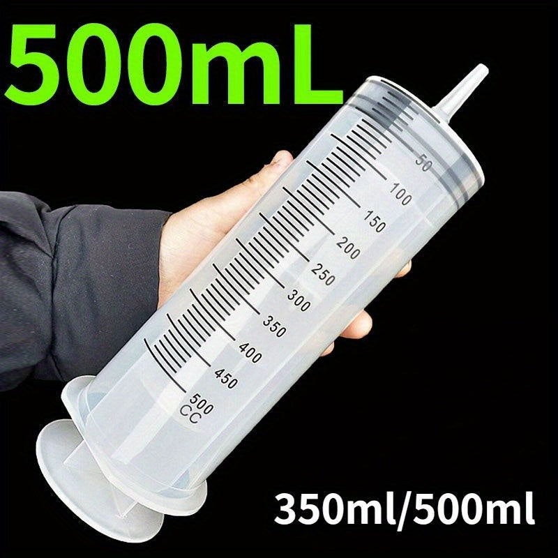 Large capacity hand-feeding syringe for birds, made of ABS material, with 1m tube for avian feeding and ink application.