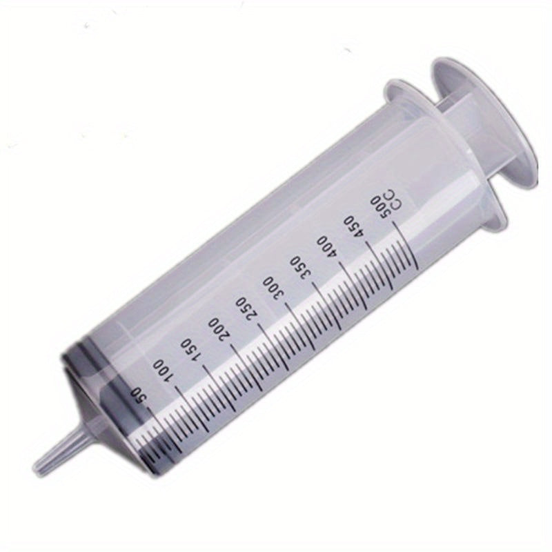 Large capacity hand-feeding syringe for birds, made of ABS material, with 1m tube for avian feeding and ink application.