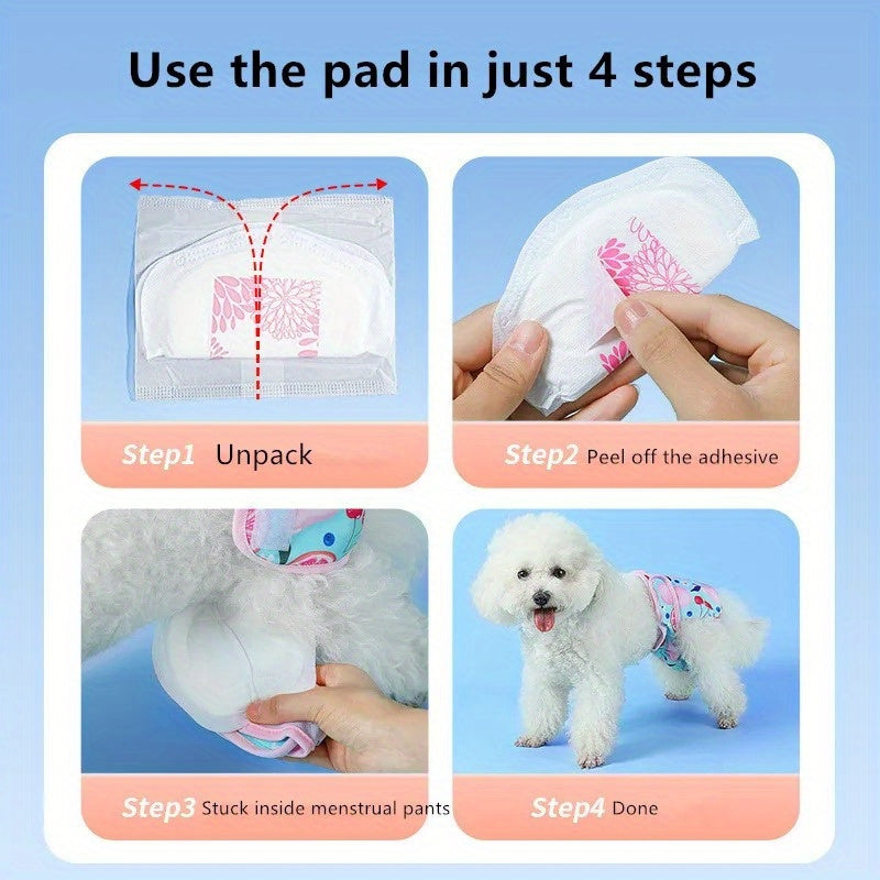 100pcs Disposable Dog Diapers for Both Male and Female Dogs - Comfortable and Absorbent with Sanitary Pads