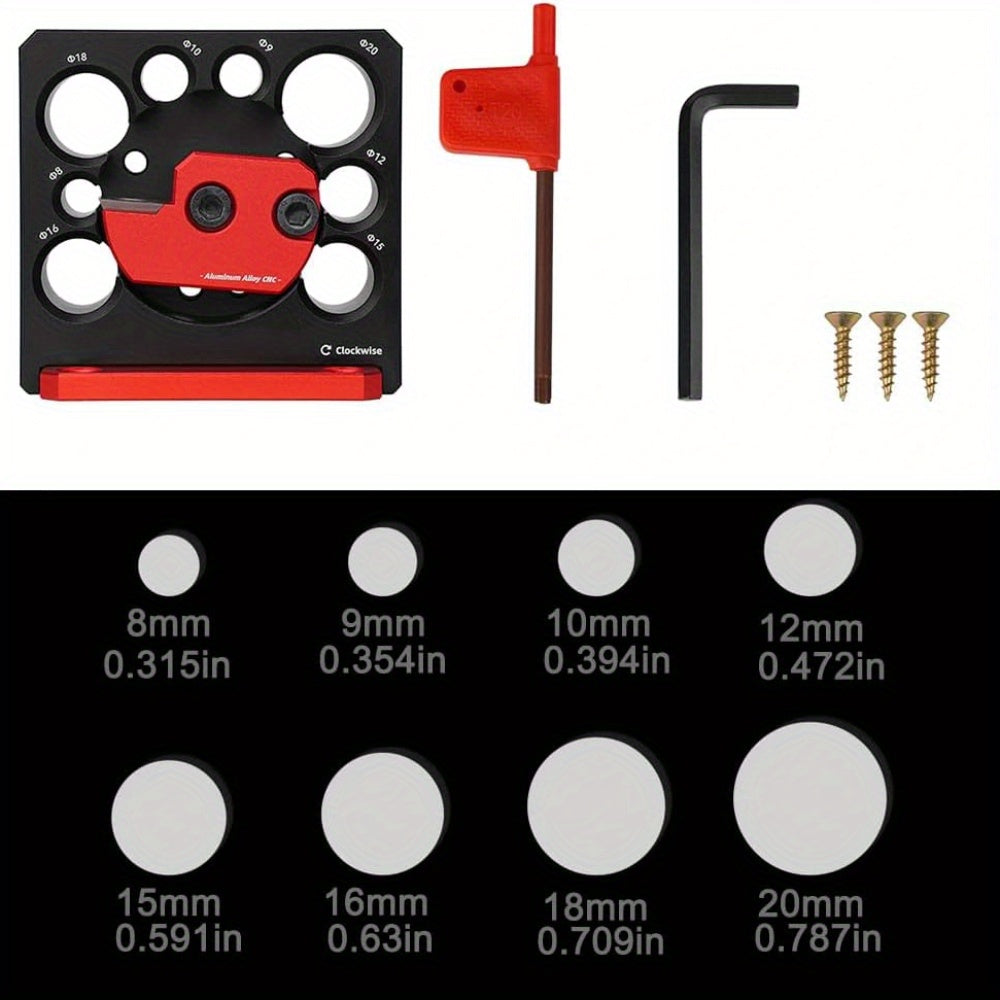 Aluminum Jig Kit for Making Dowels, Adjustable Cutter for 8-20mm Metric Dowels, Manual Tool for Woodworking - No Electricity Needed