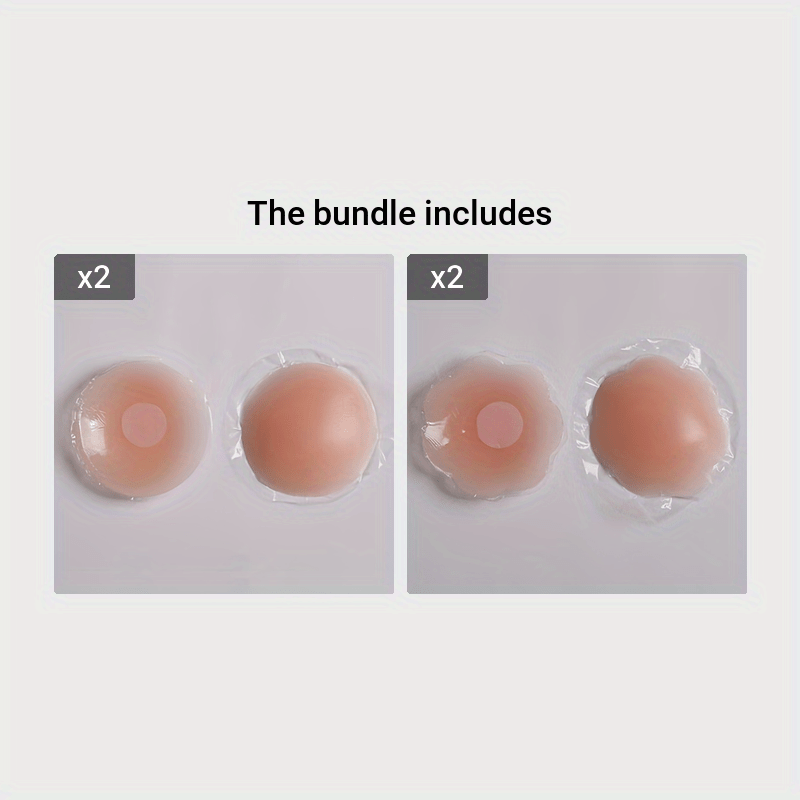 Reusable silicone nipple covers, strapless and invisible, for women's lingerie and underwear.