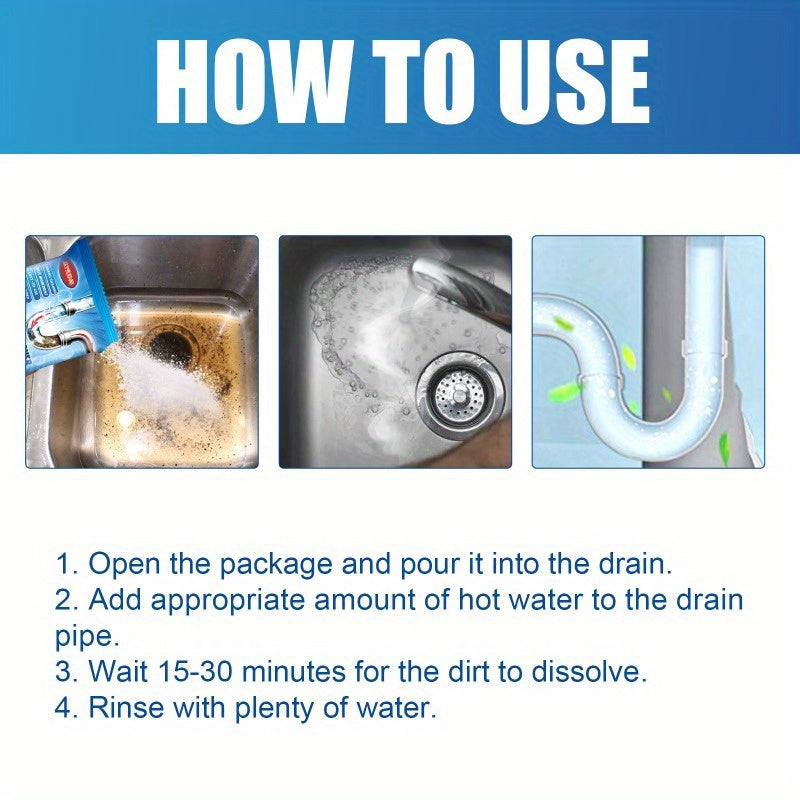 Remove blockages easily with our pipe unblocker and cleaning powders - perfect for tackling clogs in toilets, kitchens, and sewer drains.