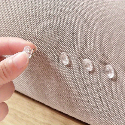 '- Set of 50 Invisible Sofa Cushion Fixers: Keep Your Bed Sheets and Home Textiles in Place with Anti-Slip Twist Nails
- Secure Hold for a Neat and Tidy Look
- Easy to Use and Conceal from Sight