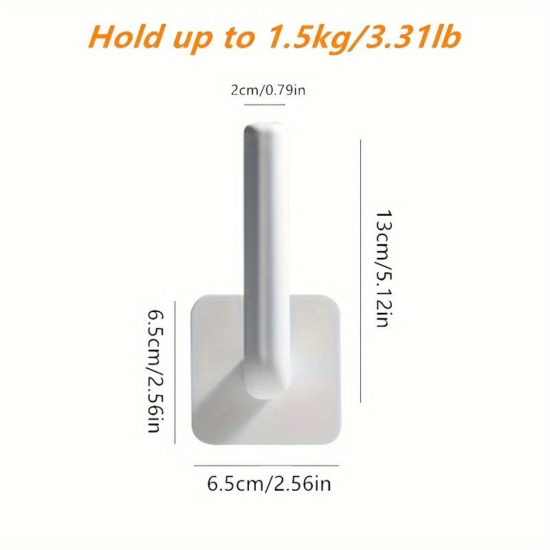 Waterproof Kitchen Bathroom Tissue Holder with L-Shaped Hook - Versatile, Easy to Install, Mountable on Wall, Made of Durable Plastic, No Power Needed