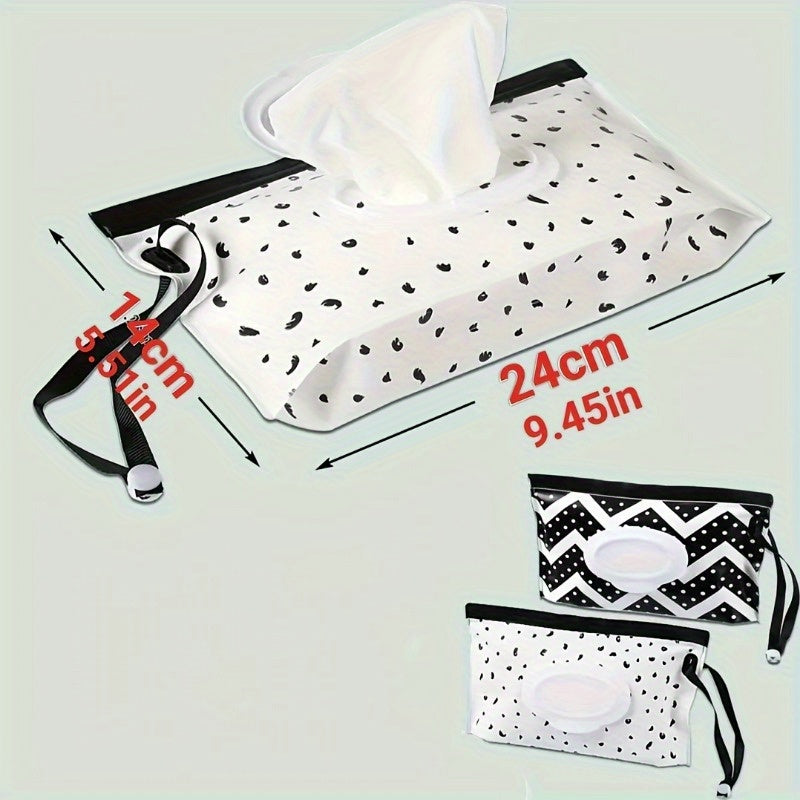 Two pieces of Reusable EVA Wipes Bag - Handy Travel Wipes Pouch with Waterproof Material and Long-lasting Construction