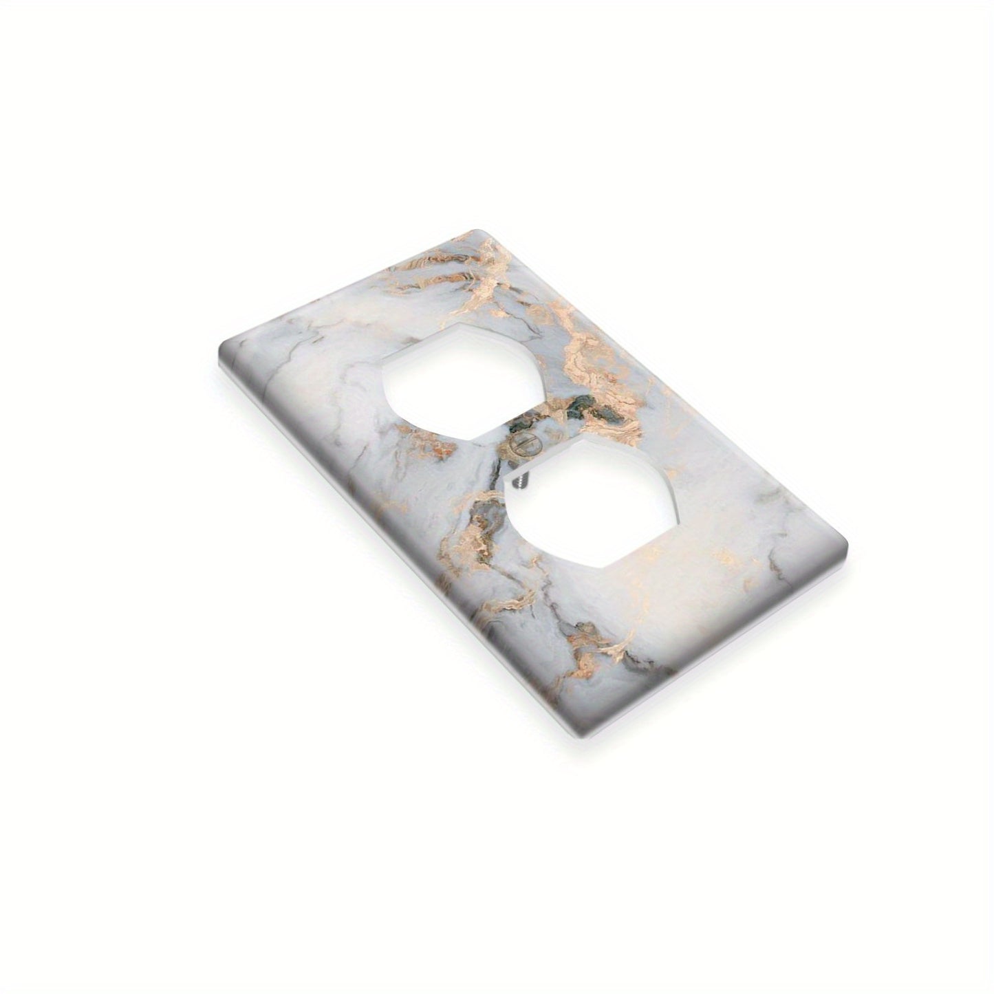 Marble Grain Wall Plate Cover for Single Switch, Easy to Clean, Matching Screws, No Electricity Required.